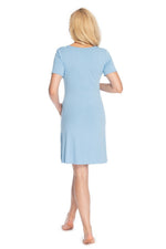 Baby Feet Nursing Nattkjole fra PeeKaBoo til dame fra MS StyleHaven, laget av Viskose; polyester, farge Grå, størrelse S/M, med long ermer, perfekt til casual; dress
