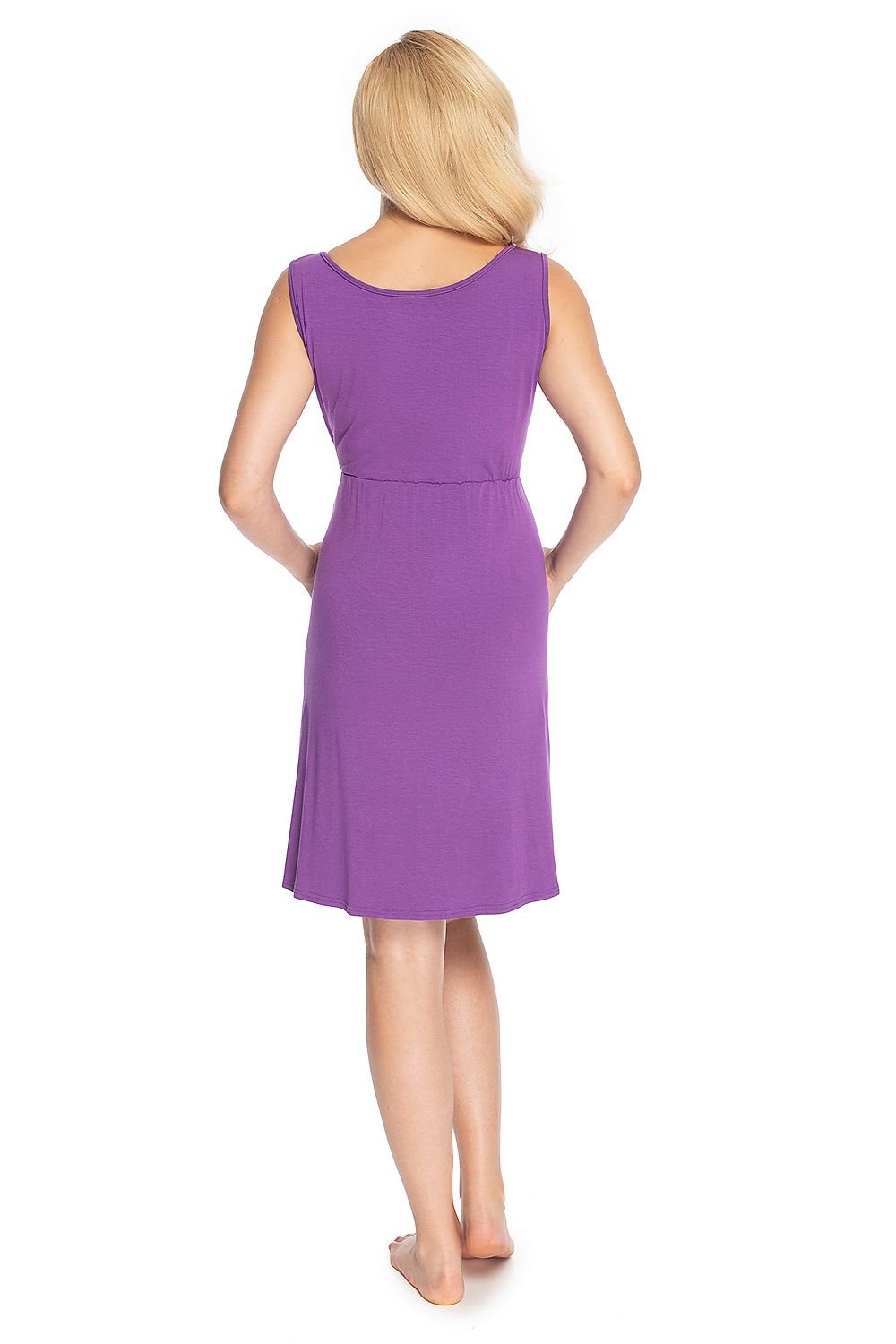 Elegant pleie-nattkjole fra PeeKaBoo til dame fra MS StyleHaven, laget av Elastan; Viskose, farge Fiolett, størrelse L/XL, med long ermer, perfekt til casual; dress