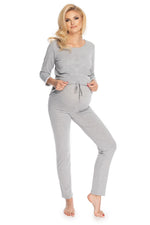 Nursing Comfort Pyjamas fra PeeKaBoo til dame fra MS StyleHaven, laget av Elastan; Viskose, farge Grå, størrelse S/M, med long ermer, perfekt til casual; dress