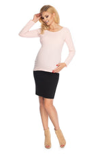 Klassisk sjarmerende gravidbluse fra PeeKaBoo til dame fra MS StyleHaven, laget av polyester, farge Rød, størrelse S/M, med long ermer, perfekt til casual; dress