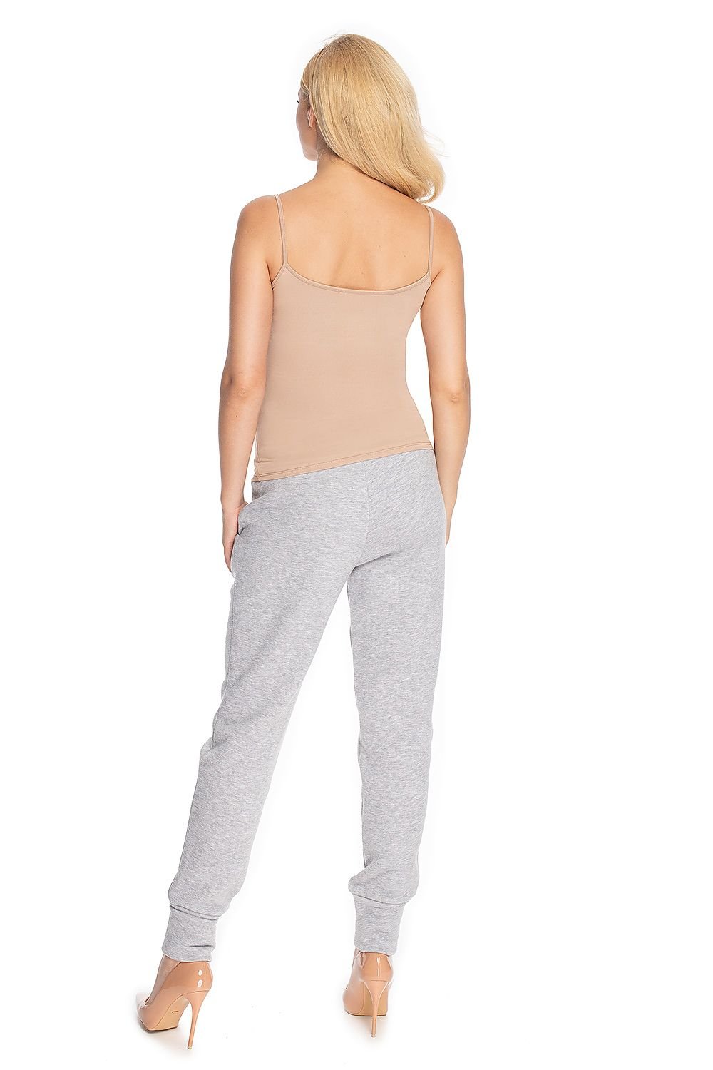 Serenity Fit Joggebukse for gravide fra PeeKaBoo til dame fra MS StyleHaven, laget av Bomull; Elastan; Viskose, farge Grå, størrelse L/XL, med cap; short ermer, perfekt til casual; dress