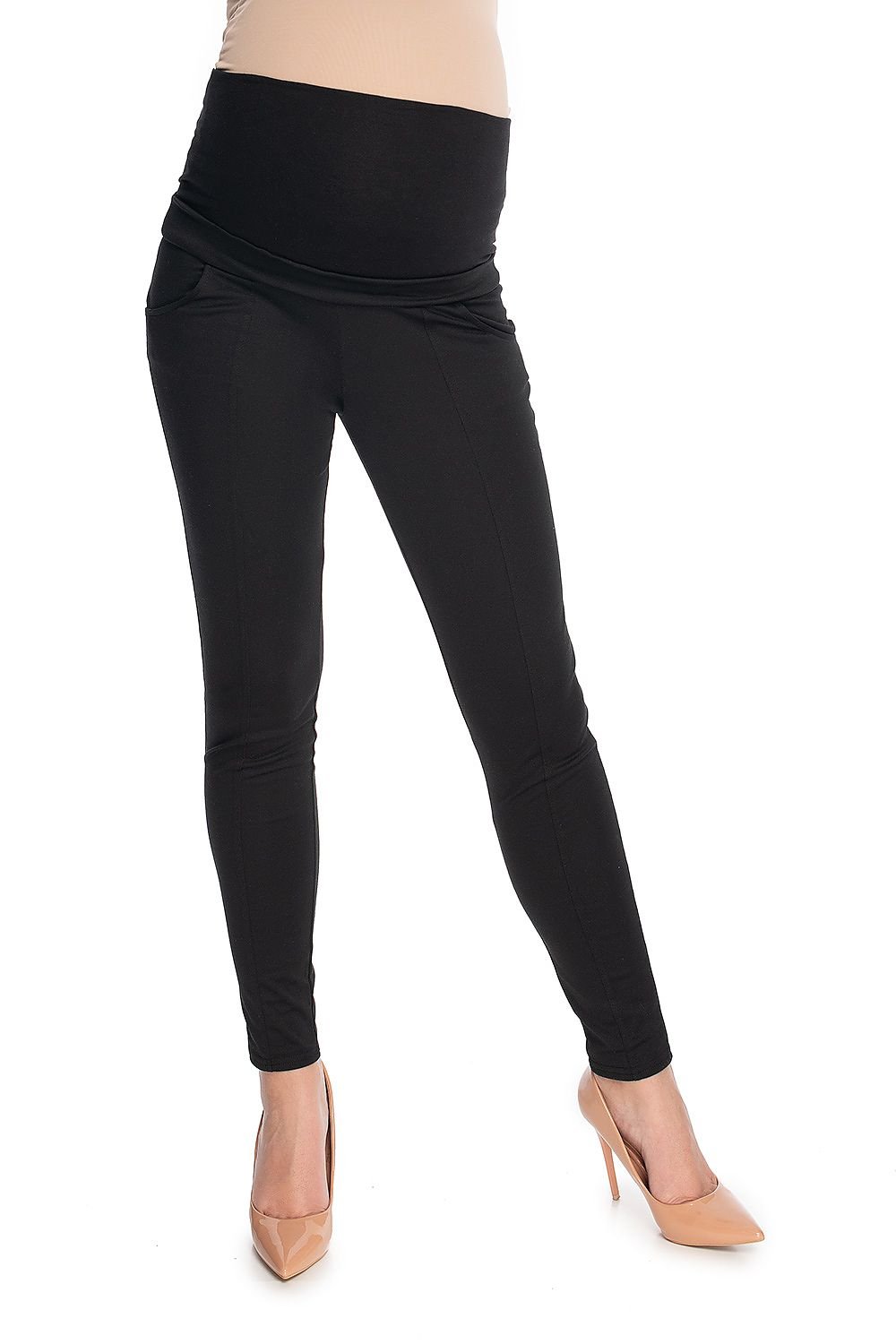 Comfort Fit Bukser fra PeeKaBoo til dame fra MS StyleHaven, laget av polyester; Elastan; Viskose, farge Svart, størrelse S/M, med long ermer, bukselengde long, perfekt til casual; dress
