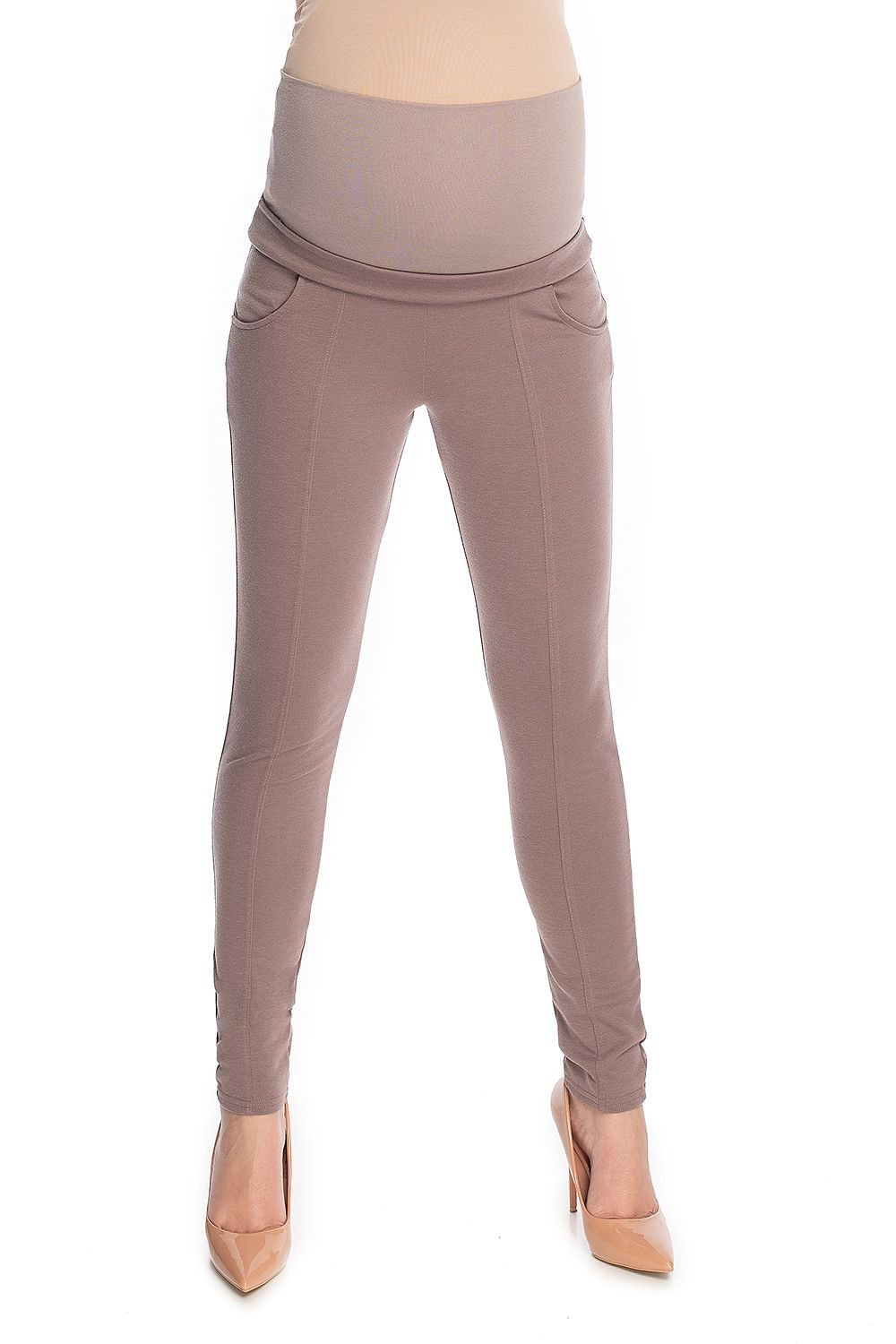 Comfort Fit Bukser fra PeeKaBoo til dame fra MS StyleHaven, laget av polyester; Elastan; Viskose, farge beige, størrelse S/M, med long ermer, perfekt til casual; dress