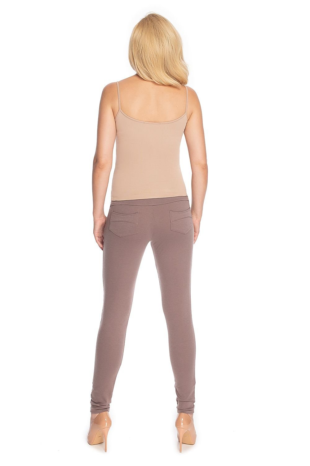 Comfort Fit Bukser fra PeeKaBoo til dame fra MS StyleHaven, laget av polyester; Elastan; Viskose, farge beige, størrelse 2XL/3XL, med long ermer, perfekt til casual; dress
