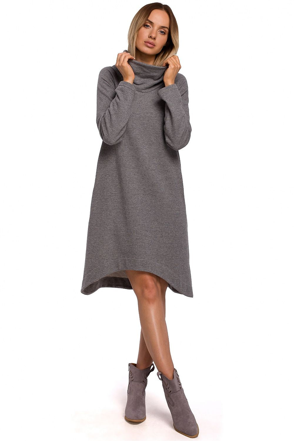 Dagkjole Moe til dame fra MS StyleHaven, laget av polyester, farge Grønn, størrelse XXL, med long ermer, perfekt til casual; dress