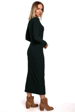 Maxi- Dagkjole - Moe til dame fra MS StyleHaven, laget av polyester, farge Gul, størrelse s, med long ermer, perfekt til casual; dress