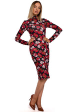 Figursydde Dagkjole Moe til dame fra MS StyleHaven, laget av polyester, farge Flerfarget, størrelse XXL, med long ermer, perfekt til casual; dress
