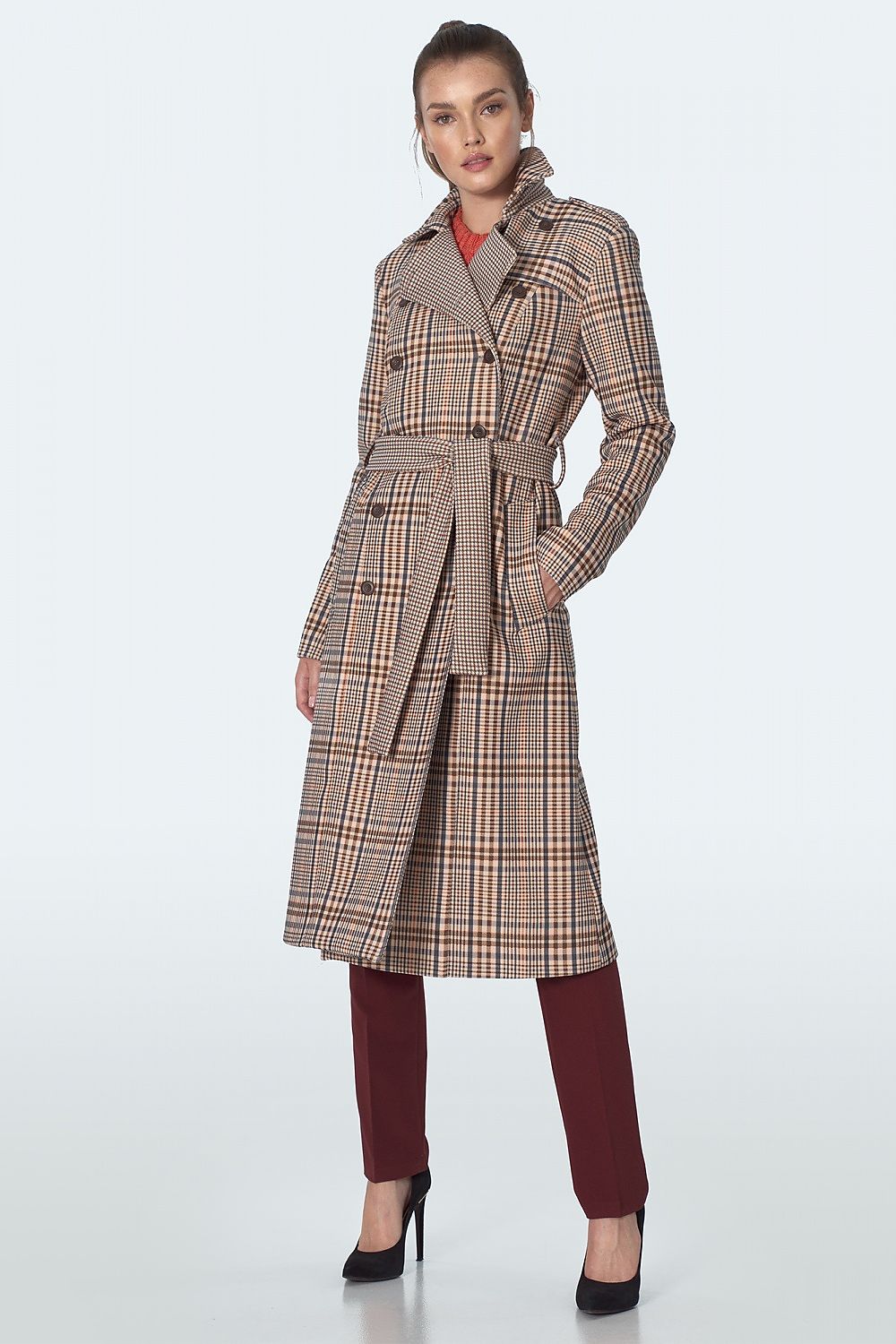 Frakk Nife til dame fra MS StyleHaven, laget av polyester, farge beige, størrelse 36, med long ermer