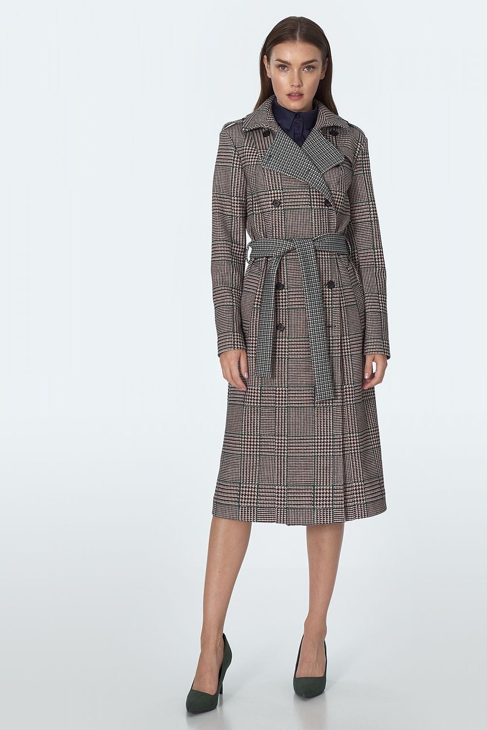 Frakk Nife til dame fra MS StyleHaven, laget av polyester, farge beige, størrelse 44, med long ermer