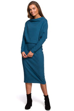 Dagkjole Stylove til dame fra MS StyleHaven, laget av Bomull; Elastan-1, farge Svart, størrelse 2XL/3XL, med sleeveless ermer, perfekt til dress