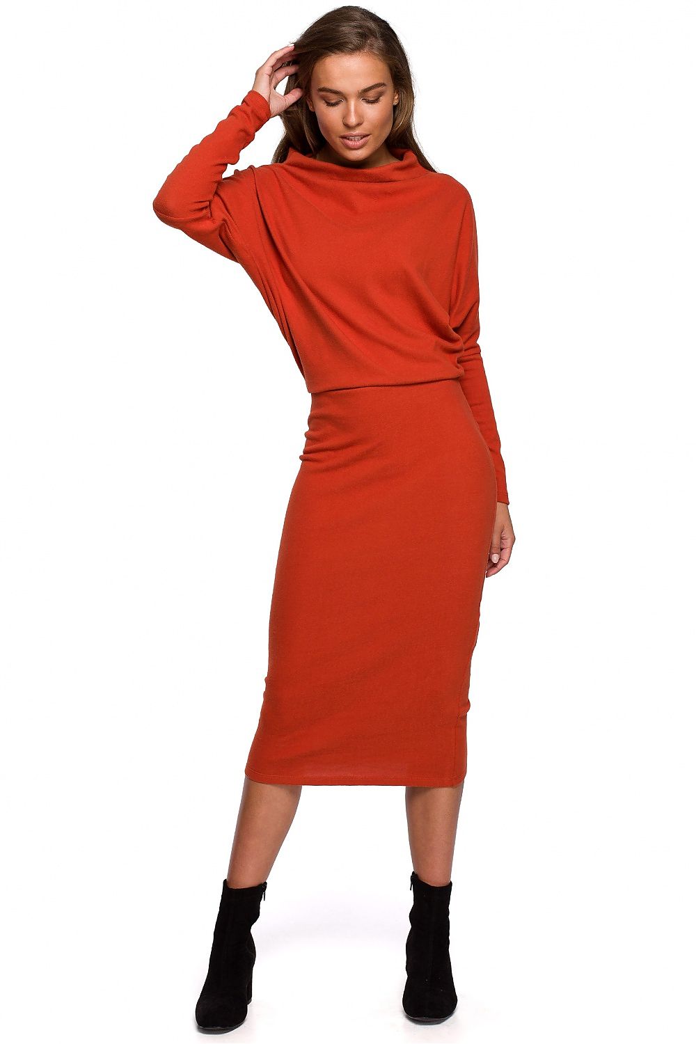 Dagkjole Stylove til dame fra MS StyleHaven, laget av Bomull; Elastan-1, farge Blå, størrelse L/XL, med sleeveless ermer, perfekt til dress