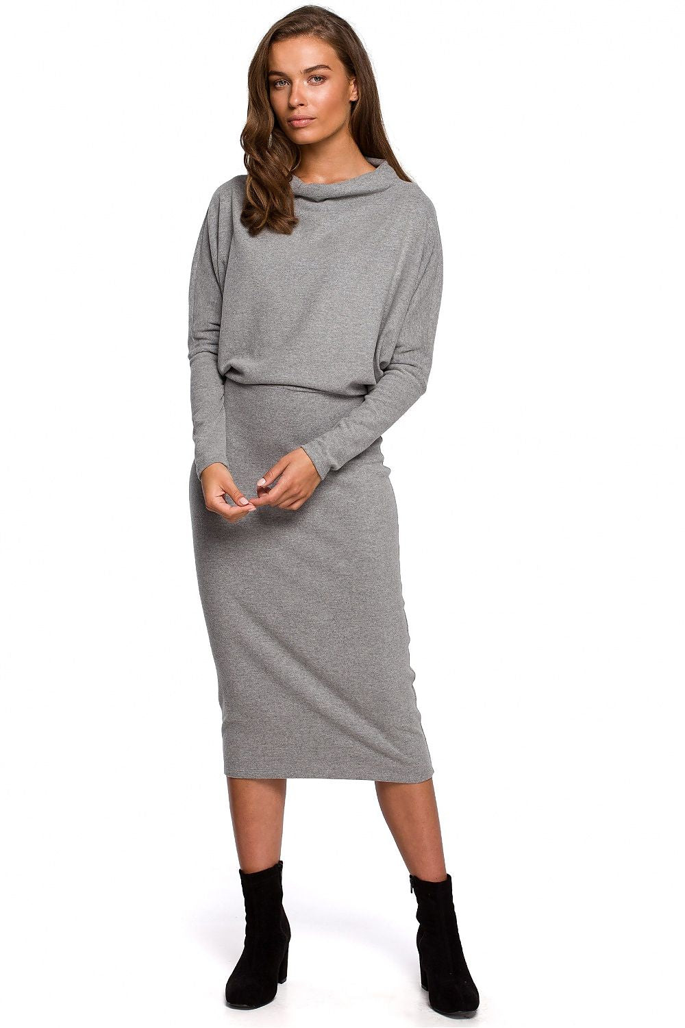 Dagkjole Stylove til dame fra MS StyleHaven, laget av Bomull; Elastan-1, farge Brun, størrelse S/M, med sleeveless ermer, perfekt til dress