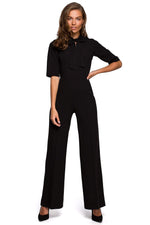 Dress Stylove til dame fra MS StyleHaven, laget av polyester; Viskose; Elastan-1, farge Marineblå, størrelse M, med short; 3-4 ermer, perfekt til dress