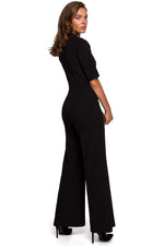 Dress Stylove til dame fra MS StyleHaven, laget av polyester; Viskose; Elastan-1, farge Marineblå, størrelse L, med short; 3-4 ermer, perfekt til dress