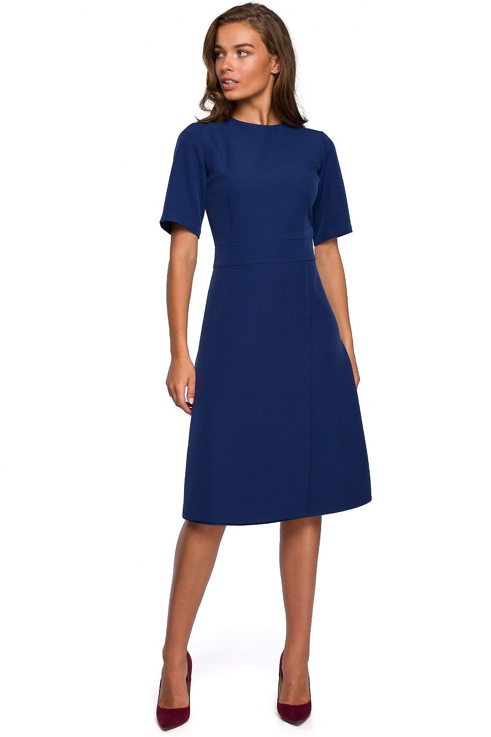 Dagkjole Stylove til dame fra MS StyleHaven, laget av polyester, farge Rød, størrelse L, med short ermer, perfekt til dress