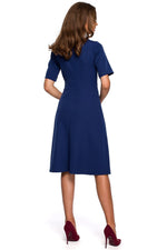 Dagkjole Stylove til dame fra MS StyleHaven, laget av polyester, farge Rød, størrelse XL, med short ermer, perfekt til dress