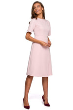Dagkjole Stylove til dame fra MS StyleHaven, laget av polyester, farge Rød, størrelse XXL, med short ermer, perfekt til dress