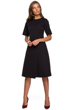 Dagkjole Stylove til dame fra MS StyleHaven, laget av polyester, farge Marineblå, størrelse M, med short ermer, perfekt til dress