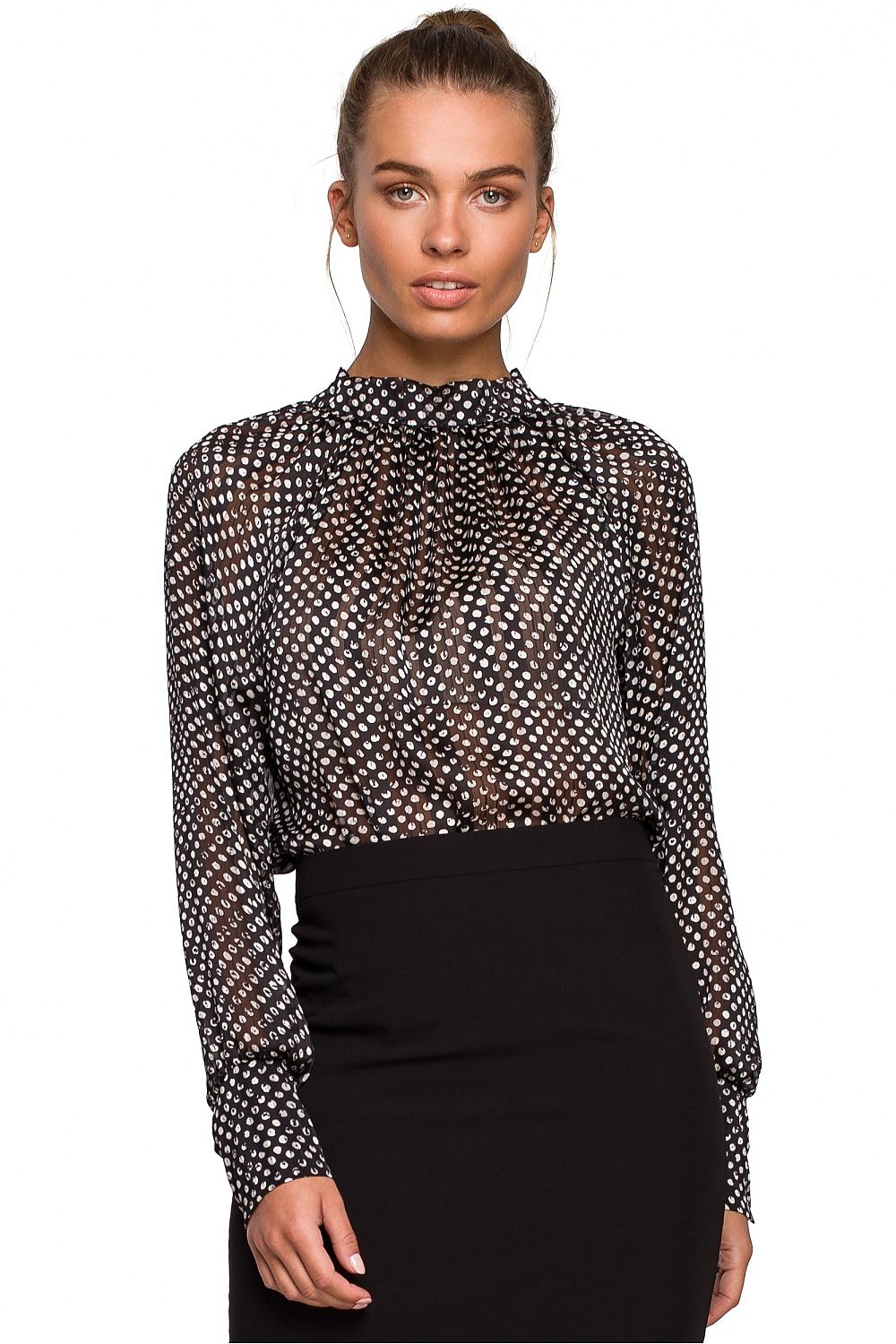 Bluse Stylove til dame fra MS StyleHaven, laget av polyester, farge Rød, størrelse M, med long ermer, perfekt til dress