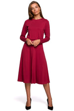 Dagkjole Stylove til dame fra MS StyleHaven, laget av Viskose, farge beige, størrelse XXL, med long ermer, perfekt til dress