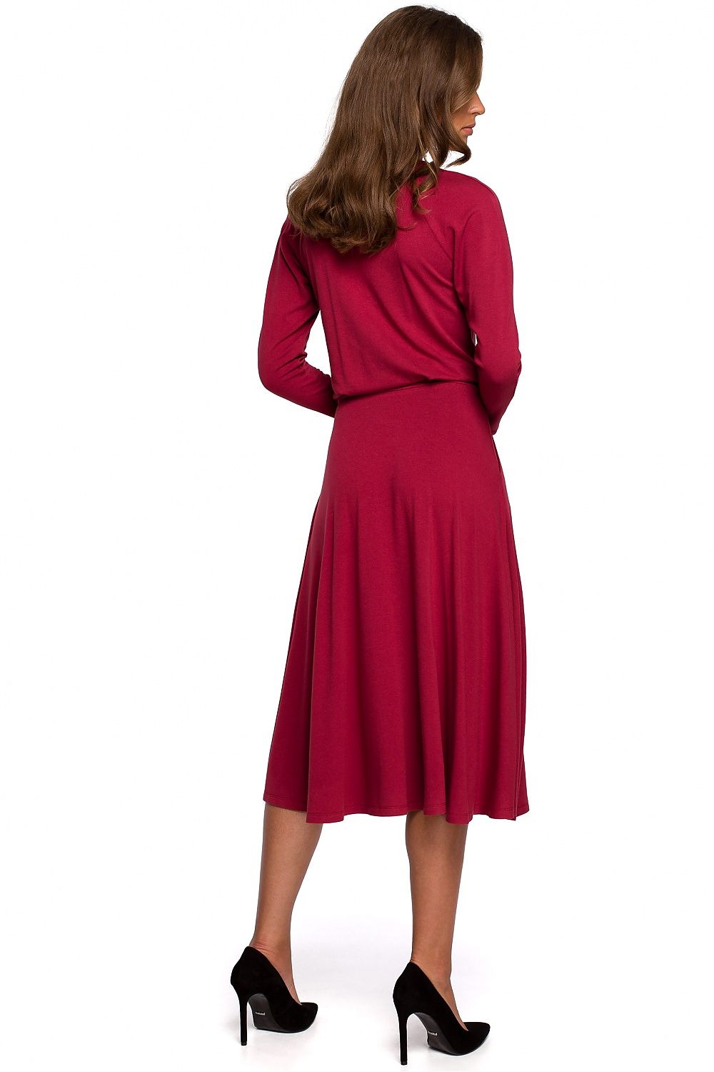 Dagkjole Stylove til dame fra MS StyleHaven, laget av Viskose, farge Svart, størrelse s, med long ermer, perfekt til dress