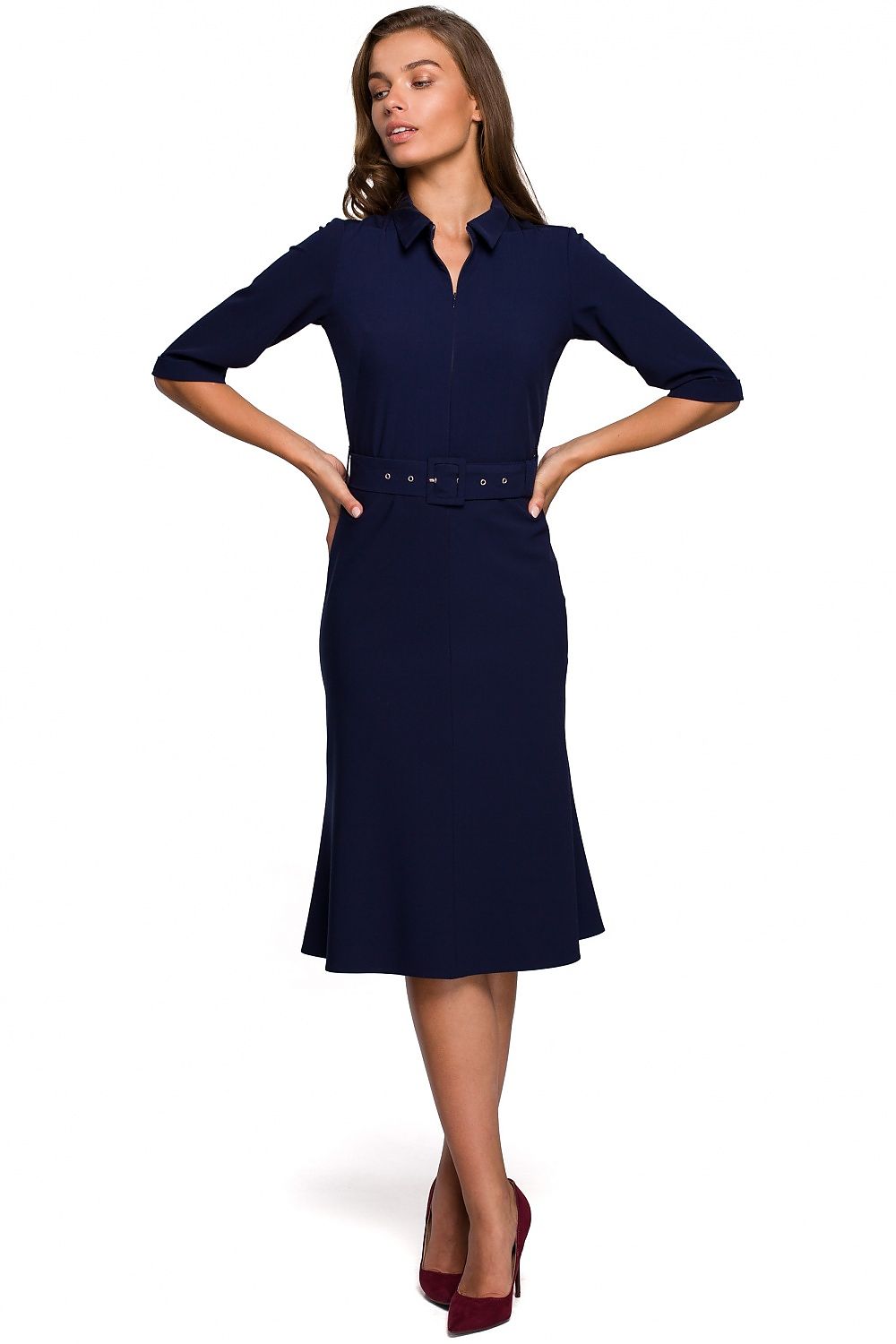 Dagkjole Stylove til dame fra MS StyleHaven, laget av polyester; Viskose, farge Svart, størrelse L, med lang ermer, perfekt til dress