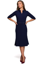 Dagkjole Stylove til dame fra MS StyleHaven, laget av polyester; Viskose, farge Svart, størrelse L, med lang ermer, perfekt til dress