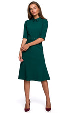 Dagkjole Stylove til dame fra MS StyleHaven, laget av polyester; Viskose, farge Svart, størrelse XXL, med lang ermer, perfekt til dress