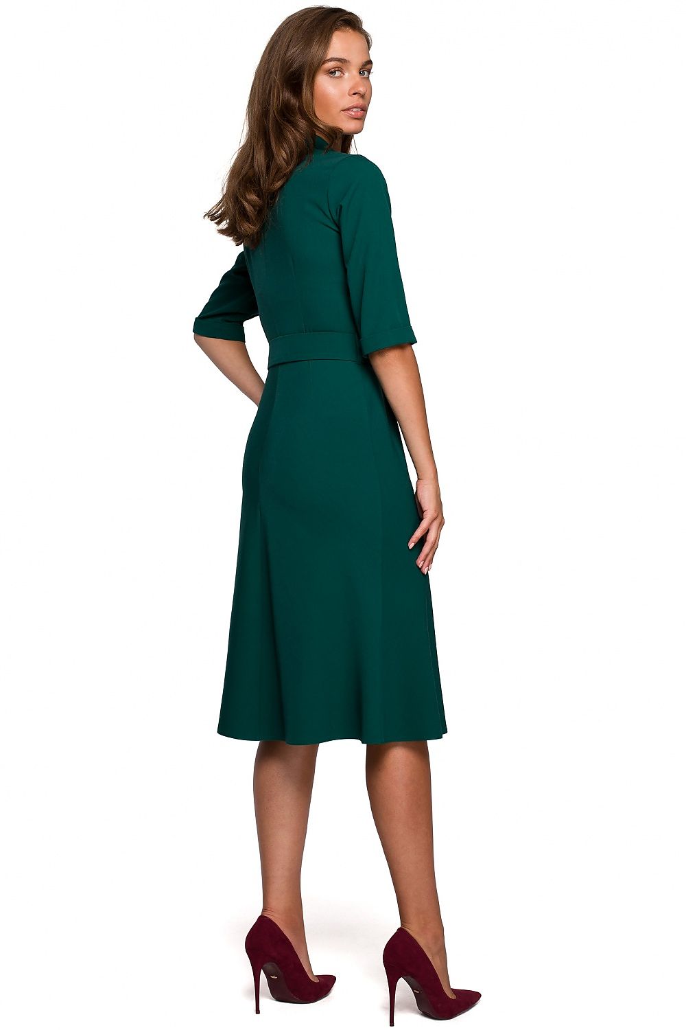 Dagkjole Stylove til dame fra MS StyleHaven, laget av polyester; Viskose, farge Marineblå, størrelse s, med lang ermer, perfekt til dress