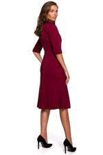 Dagkjole Stylove til dame fra MS StyleHaven, laget av polyester; Viskose, farge Marineblå, størrelse L, med lang ermer, perfekt til dress