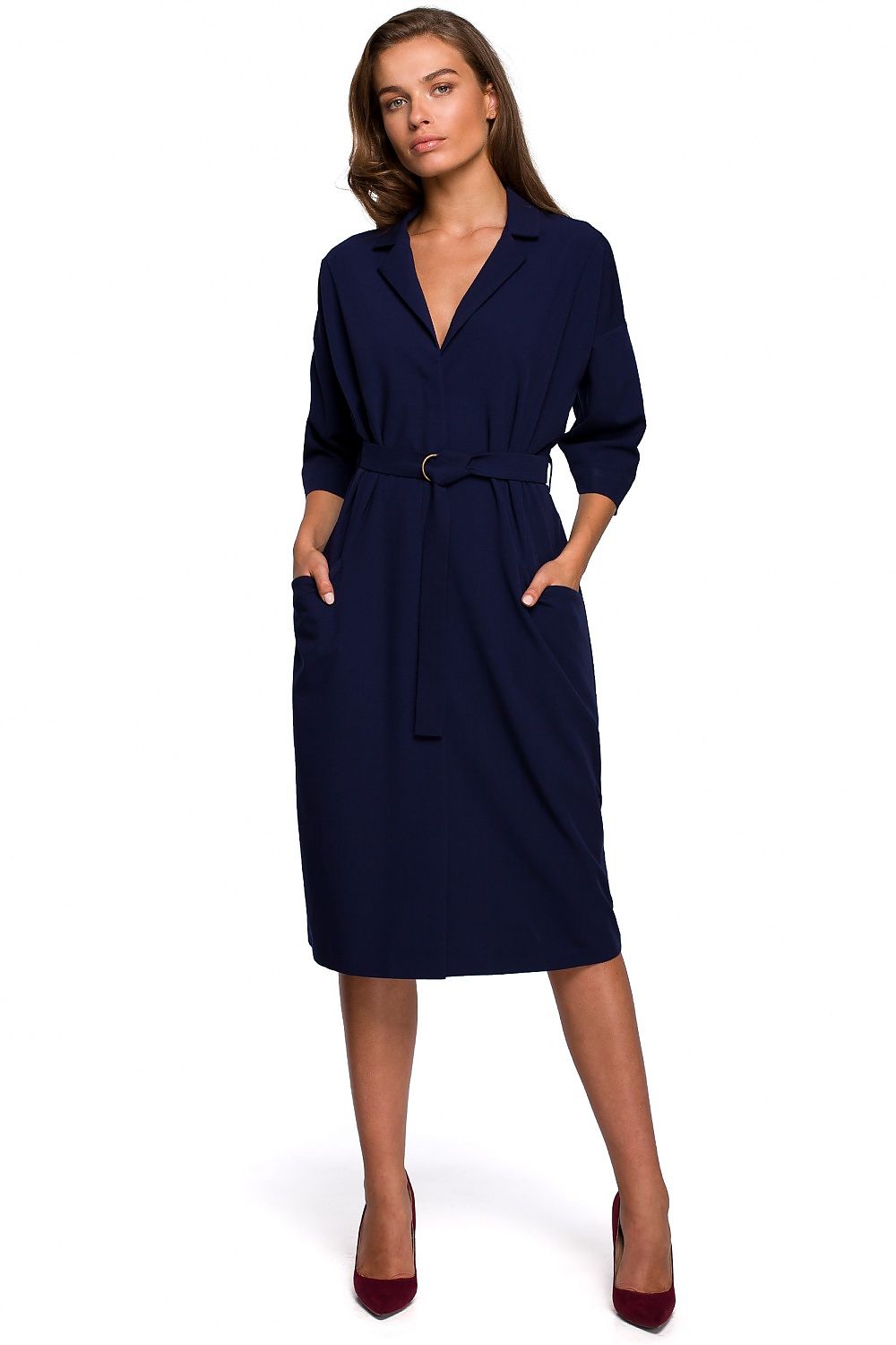 Dagkjole Stylove til dame fra MS StyleHaven, laget av polyester; Viskose, farge Svart, størrelse L, med 3-4; short ermer, perfekt til dress