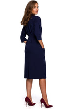 Dagkjole Stylove til dame fra MS StyleHaven, laget av polyester; Viskose, farge Svart, størrelse XL, med 3-4; short ermer, perfekt til dress