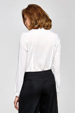 Langermet skjorte Nife til dame fra MS StyleHaven, laget av polyester, farge beige, størrelse 40, med long ermer, perfekt til casual; dress