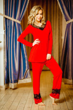 Kapas Elegant Sett – Kalimo til dame fra MS StyleHaven, laget av Elastan; Viskose, farge Marineblå, størrelse XXL, med long; 3-4 ermer, perfekt til casual; dress