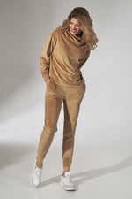 Emerald Comfort Hettegenser - Figl til dame fra MS StyleHaven, laget av polyester; Elastan, farge beige, størrelse M, med sleeveless; strapless ermer, perfekt til casual; dress