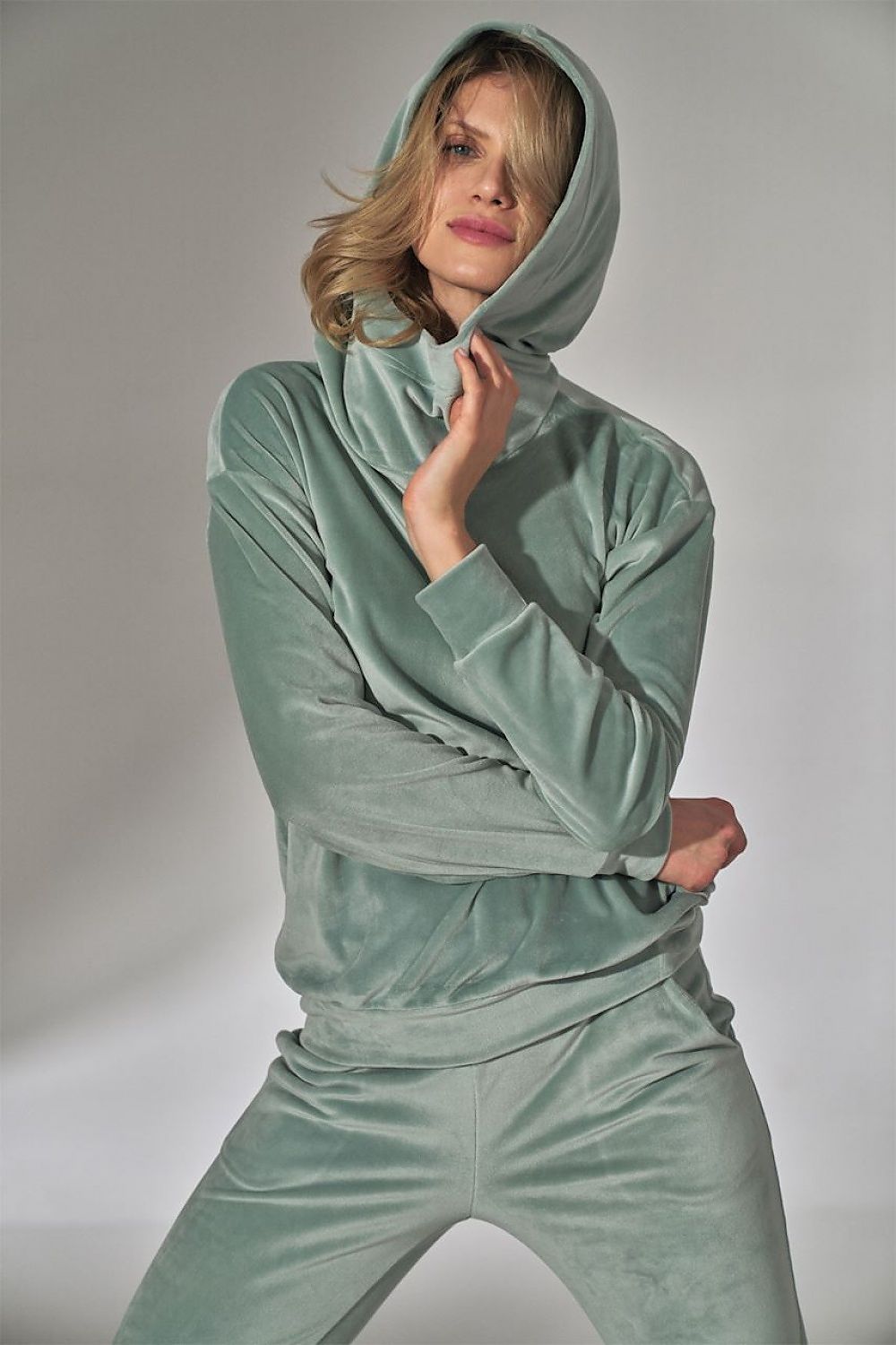 Emerald Comfort Hettegenser - Figl til dame fra MS StyleHaven, laget av polyester; Elastan, farge Grønn, størrelse S, med sleeveless; strapless ermer, perfekt til casual; dress