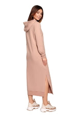 Glatt Strikk Dagskjole - BeWear til dame fra MS StyleHaven, laget av Bomull, farge Grønn, størrelse s, med long ermer, perfekt til dress
