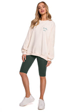 Korte Leggings - Moe til dame fra MS StyleHaven, laget av Bomull, farge beige, størrelse L, med short ermer, perfekt til dress