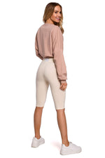 Korte Leggings - Moe til dame fra MS StyleHaven, laget av Bomull, farge Grønn, størrelse s, med short ermer, perfekt til dress