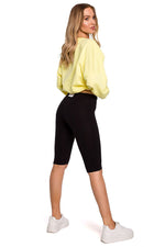 Korte Leggings - Moe til dame fra MS StyleHaven, laget av Bomull, farge Grønn, størrelse L, med short ermer, perfekt til dress