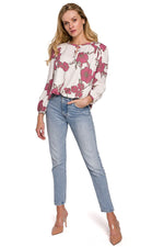 Bluse Makover til dame fra MS StyleHaven, laget av Viskose, farge Flerfarget, størrelse L/XL, med lang ermer