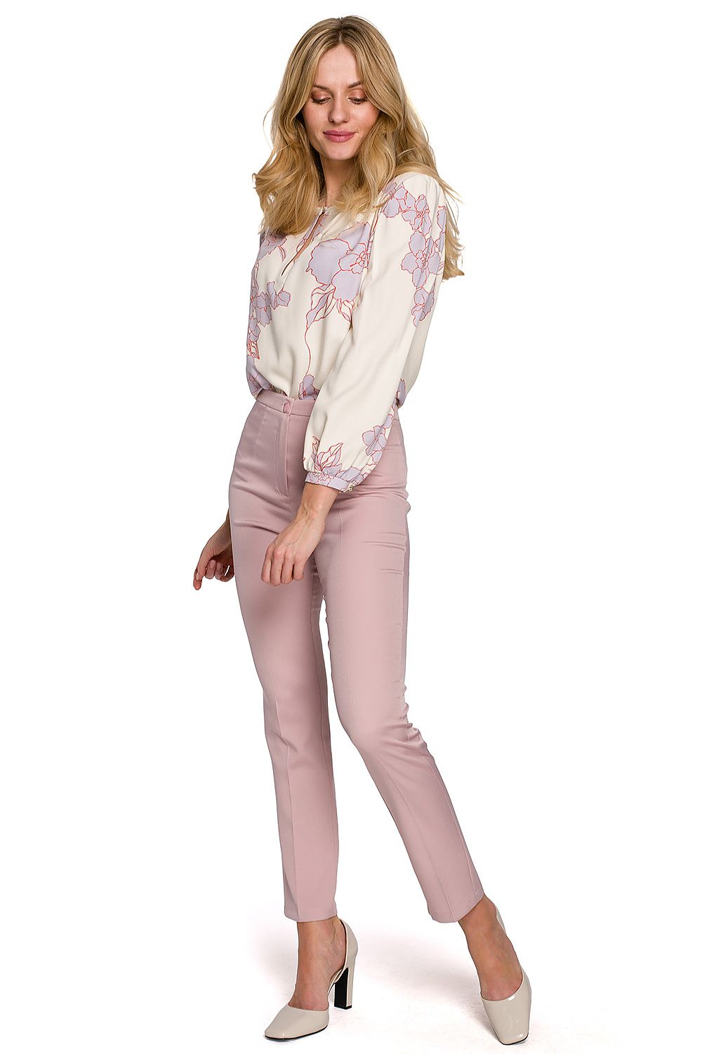 Damebukser Makover til dame fra MS StyleHaven, laget av polyester, farge Rosa, størrelse s, med long ermer, bukselengde long