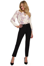 Damebukser Makover til dame fra MS StyleHaven, laget av polyester; Elastan, farge Svart, størrelse s, med long ermer, bukselengde cropped; long
