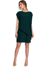 Dagkjole Stylove til dame fra MS StyleHaven, laget av polyester; Elastan-1, farge Rosa, størrelse L, med short; cap ermer, perfekt til dress