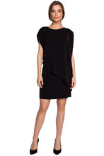 Dagkjole Stylove til dame fra MS StyleHaven, laget av polyester; Elastan-1, farge Grønn, størrelse M, med short; cap ermer, perfekt til dress