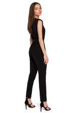 Jumpsuit Stylove til dame fra MS StyleHaven, laget av polyester; Elastan-1, farge Grønn, størrelse L, med cap; short ermer, perfekt til dress