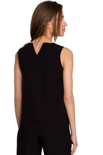 Bluse Stylove til dame fra MS StyleHaven, laget av polyester; Viskose, farge Grønn, størrelse XL, med short; sleeveless ermer, perfekt til dress