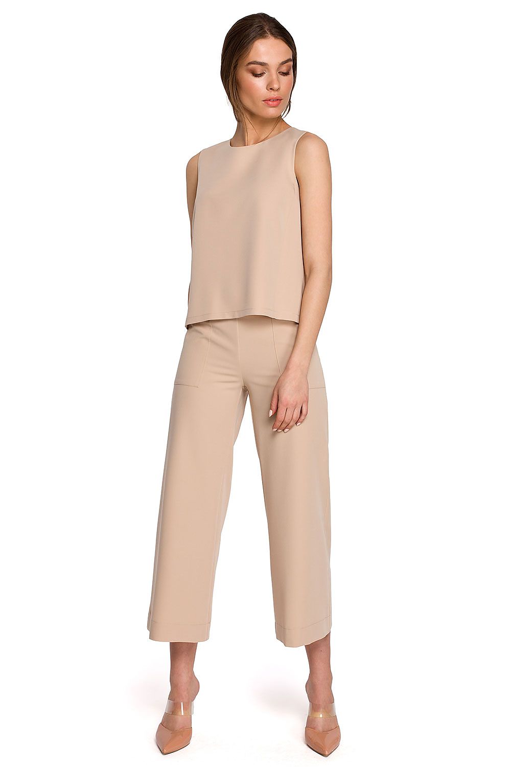 Bluse Stylove til dame fra MS StyleHaven, laget av polyester; Viskose, farge Svart, størrelse s, med short; sleeveless ermer, perfekt til dress