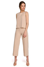Bluse Stylove til dame fra MS StyleHaven, laget av polyester; Viskose, farge Svart, størrelse s, med short; sleeveless ermer, perfekt til dress