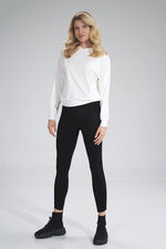Lange leggings - Figl til dame fra MS StyleHaven, laget av Viskose; Elastan, farge Svart, størrelse L, med 45720 ermer, perfekt til casual